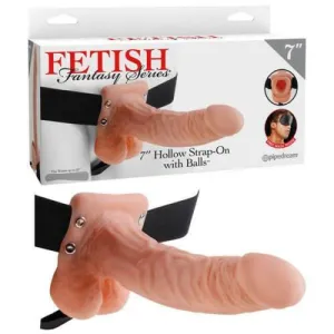 7" Hollow Strap-On with Balls