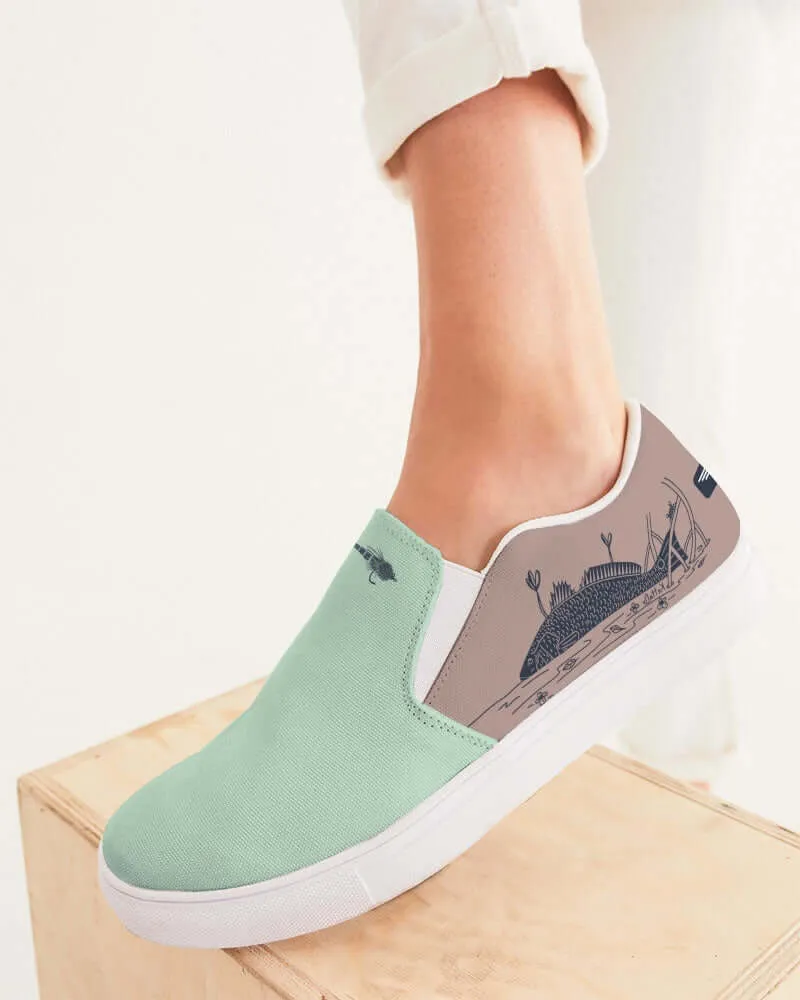(ARTIST ORIGINAL) Womens Kettafly Lowrider Redfish Slip-On Canvas Shoe