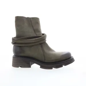 A.S. 98 Linder Womens Green Leather Zipper Casual Dress Boots
