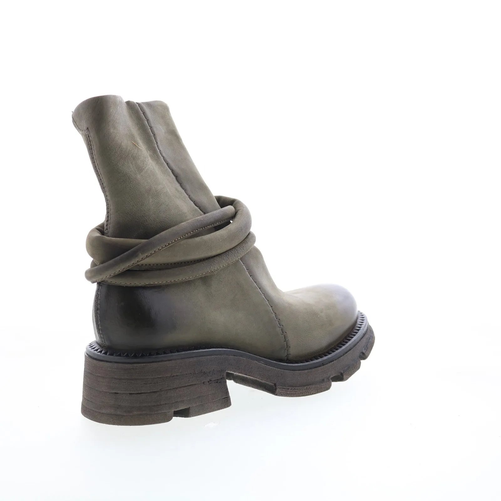 A.S. 98 Linder Womens Green Leather Zipper Casual Dress Boots