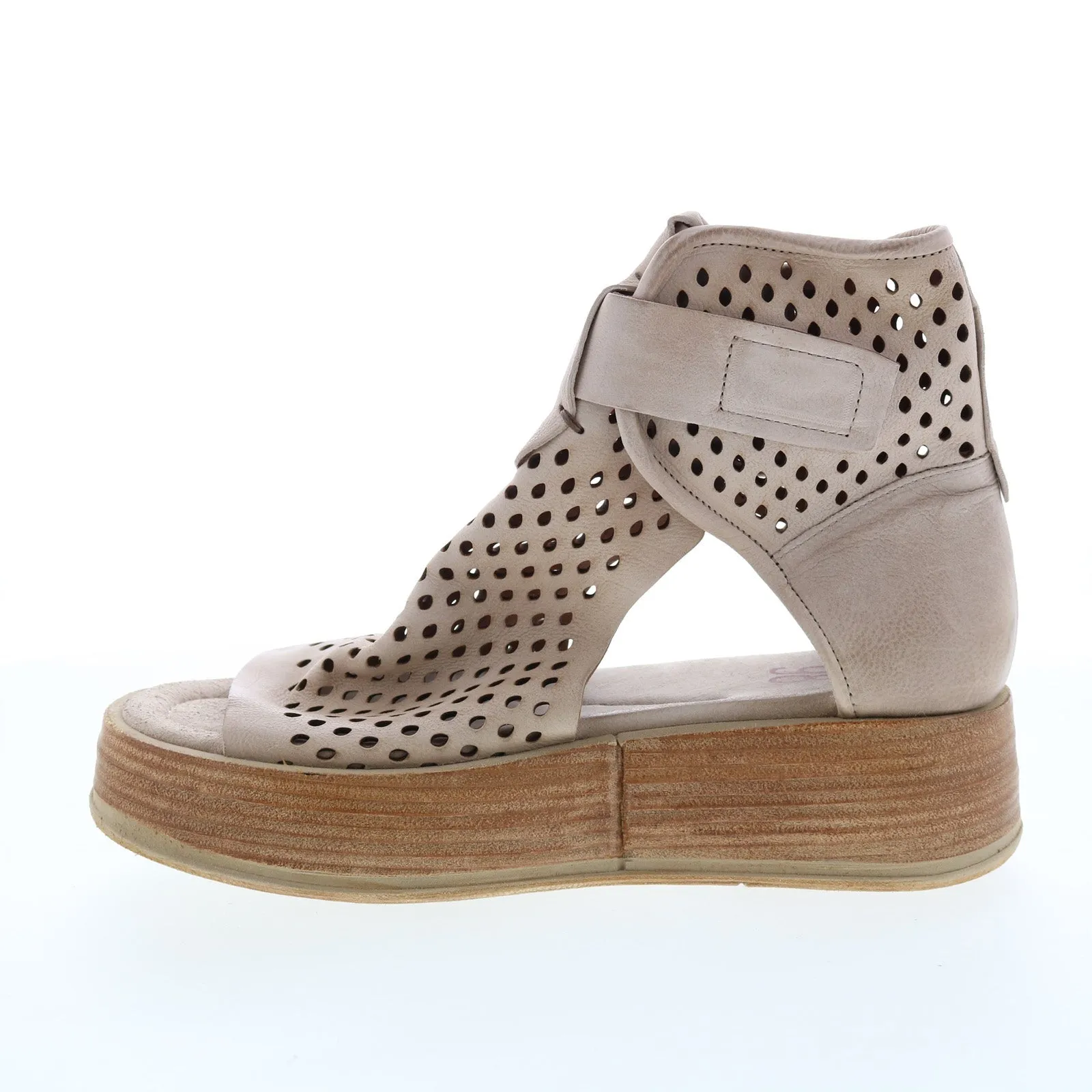 A.S. 98 Prentice A78003-101 Womens Beige Leather Sandals Wedges Shoes