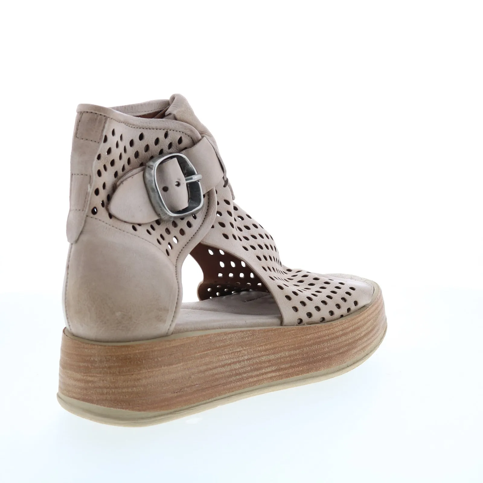 A.S. 98 Prentice A78003-101 Womens Beige Leather Sandals Wedges Shoes