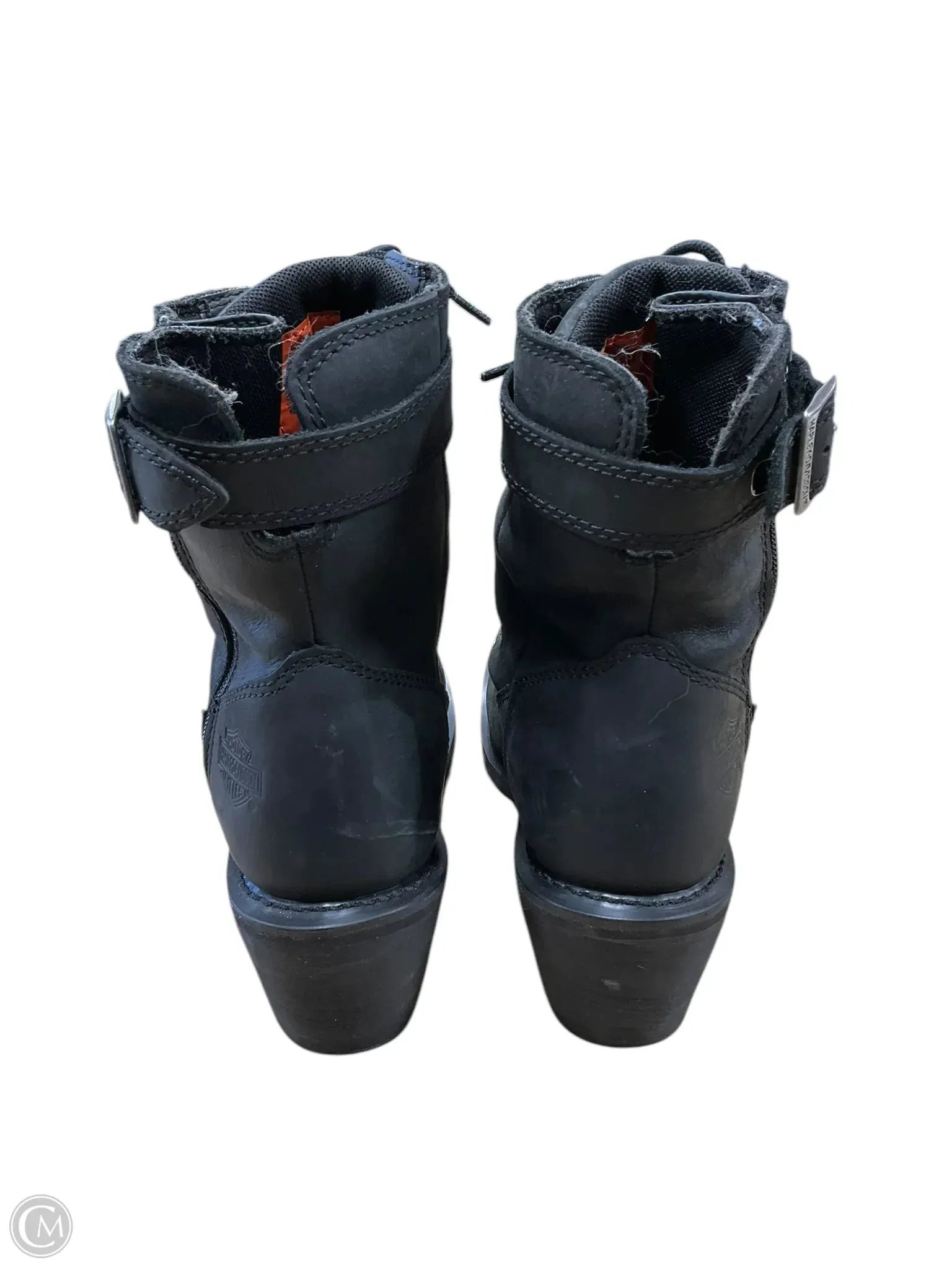 Boots Ankle Heels By Harley Davidson In Black, Size: 8.5