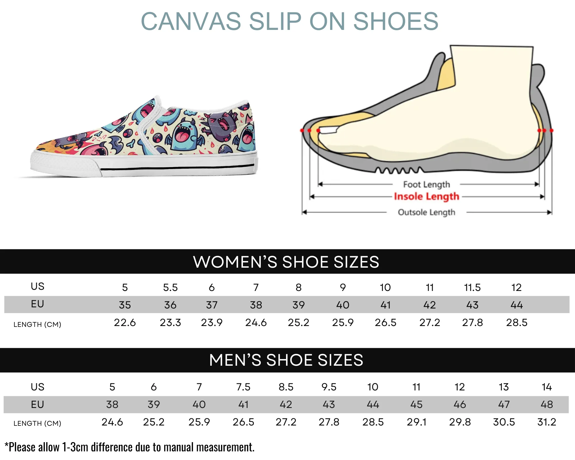 Bubble Demons Slip Ons