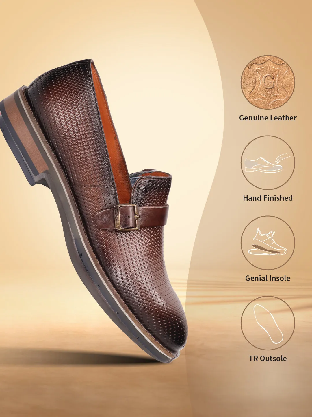 bugatti Brown Premium Leather Loafers