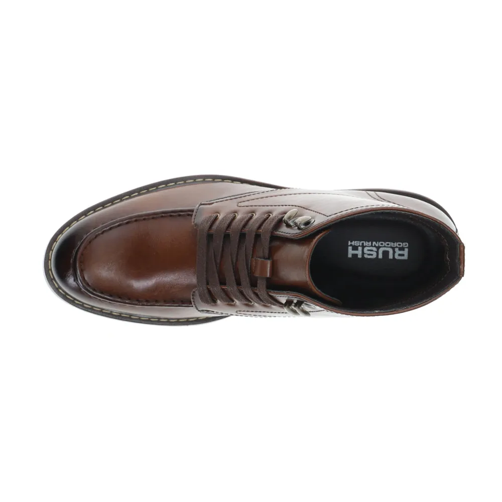 Burnished Moc Toe Lace Up Boots