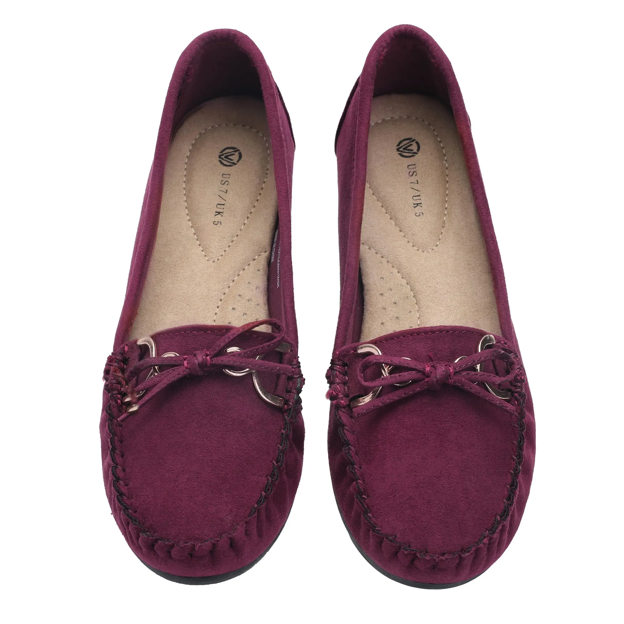 Comfortable Bowknot Driving Loafers Women's Slip On Flats for Casual Walking, Penny Style, Soft Upper, Breathable Insole, Anti-Slip Outsole, Easy to Wear