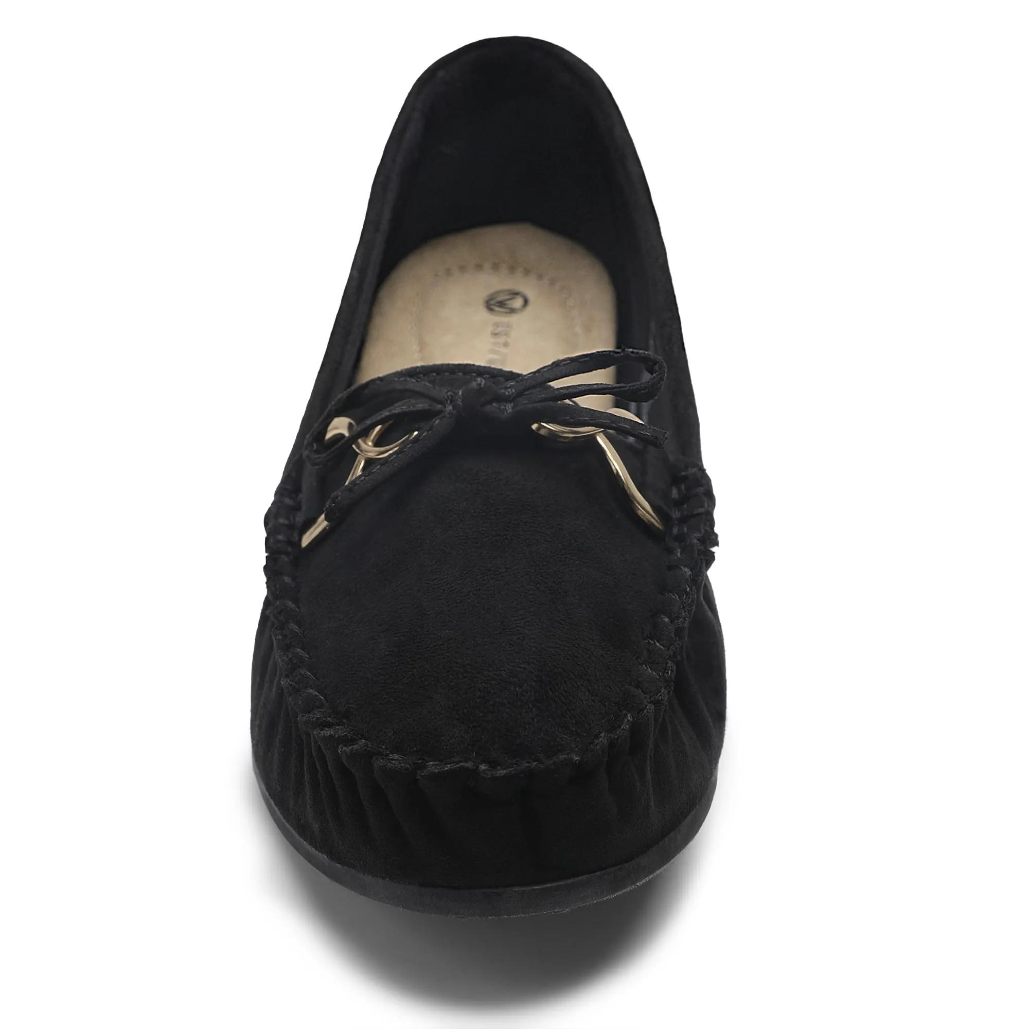 Comfortable Bowknot Driving Loafers Women's Slip On Flats for Casual Walking, Penny Style, Soft Upper, Breathable Insole, Anti-Slip Outsole, Easy to Wear