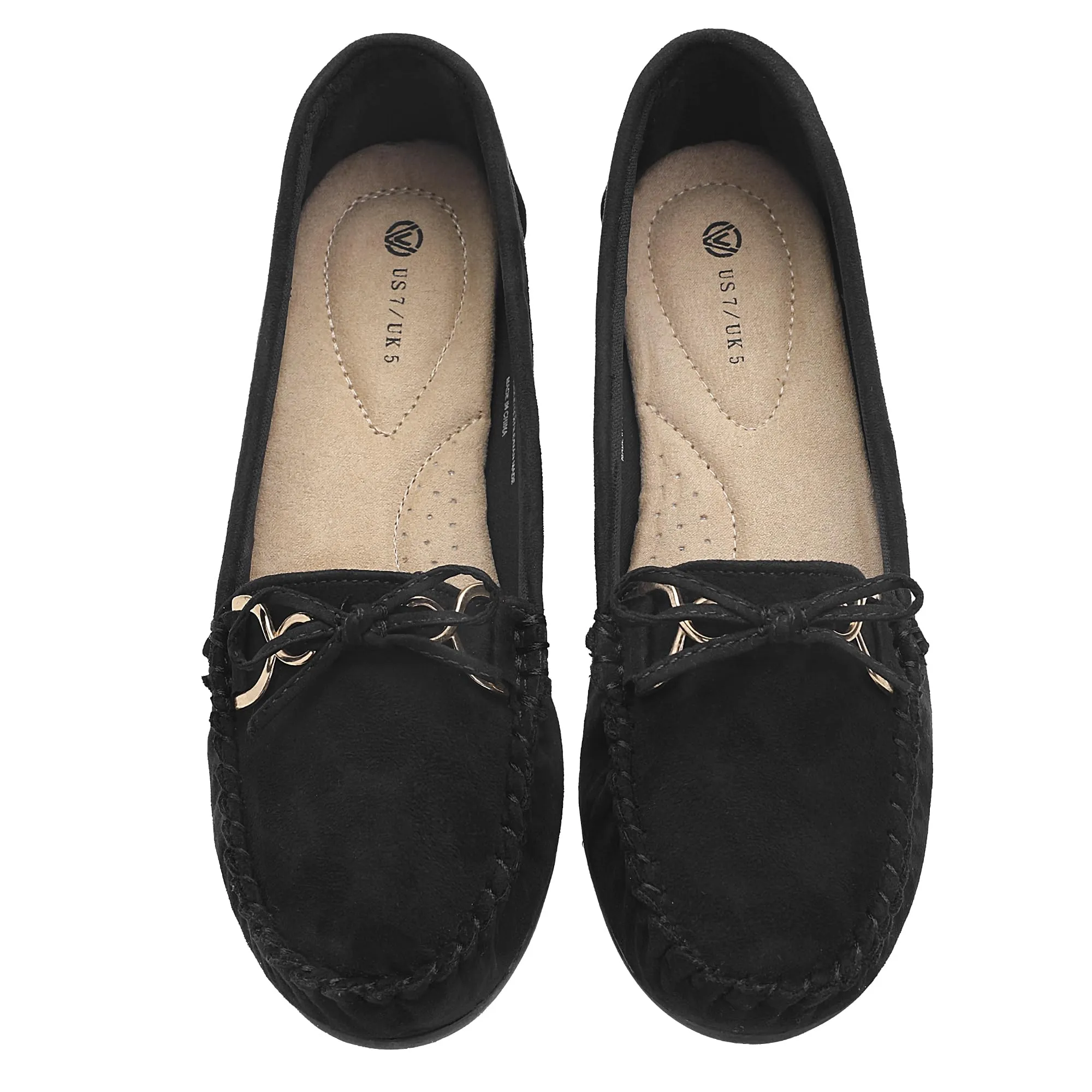 Comfortable Bowknot Driving Loafers Women's Slip On Flats for Casual Walking, Penny Style, Soft Upper, Breathable Insole, Anti-Slip Outsole, Easy to Wear