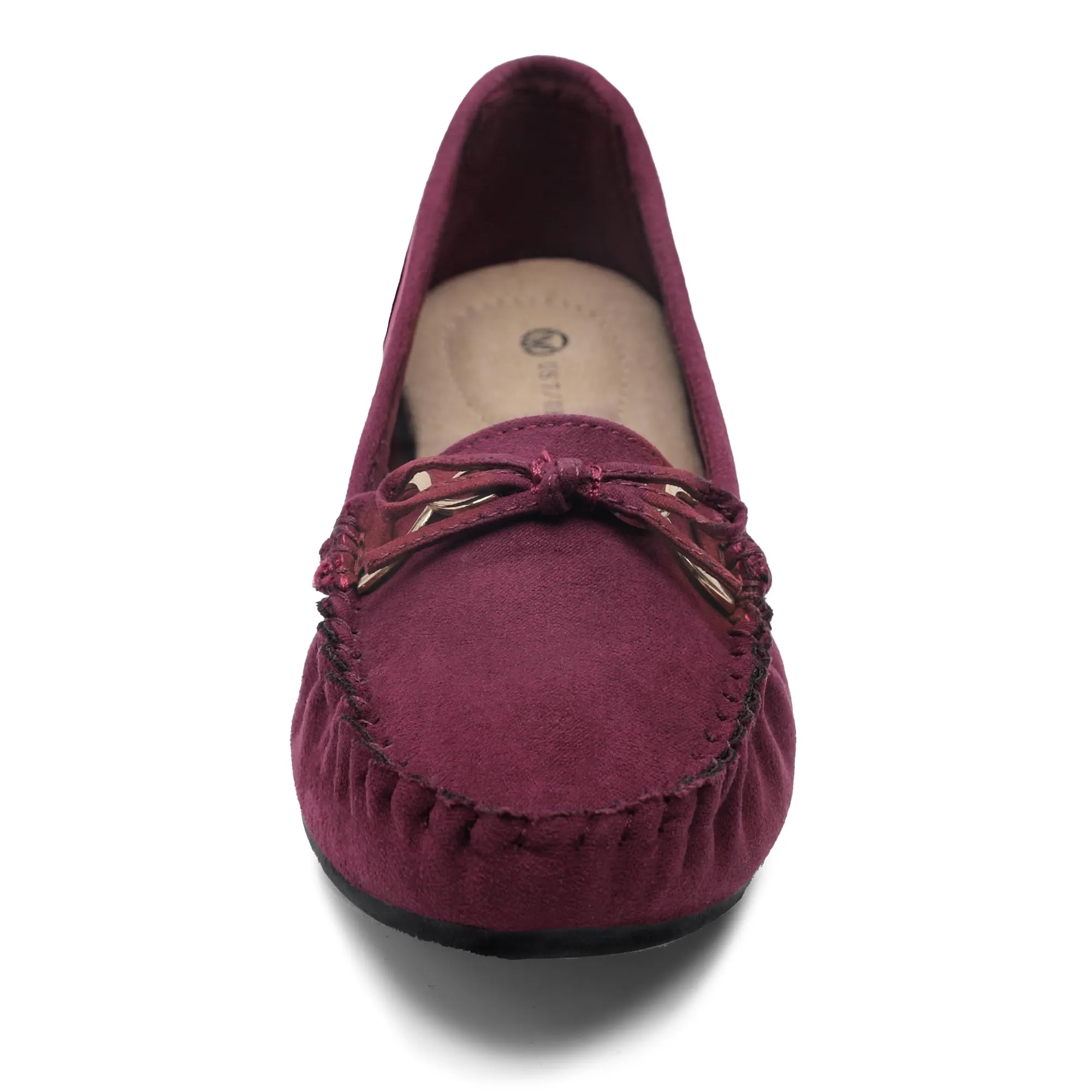 Comfortable Bowknot Driving Loafers Women's Slip On Flats for Casual Walking, Penny Style, Soft Upper, Breathable Insole, Anti-Slip Outsole, Easy to Wear