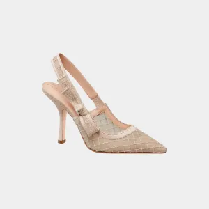 Dior JAdior Slingback Pump Transparent Mesh With Nude Strass