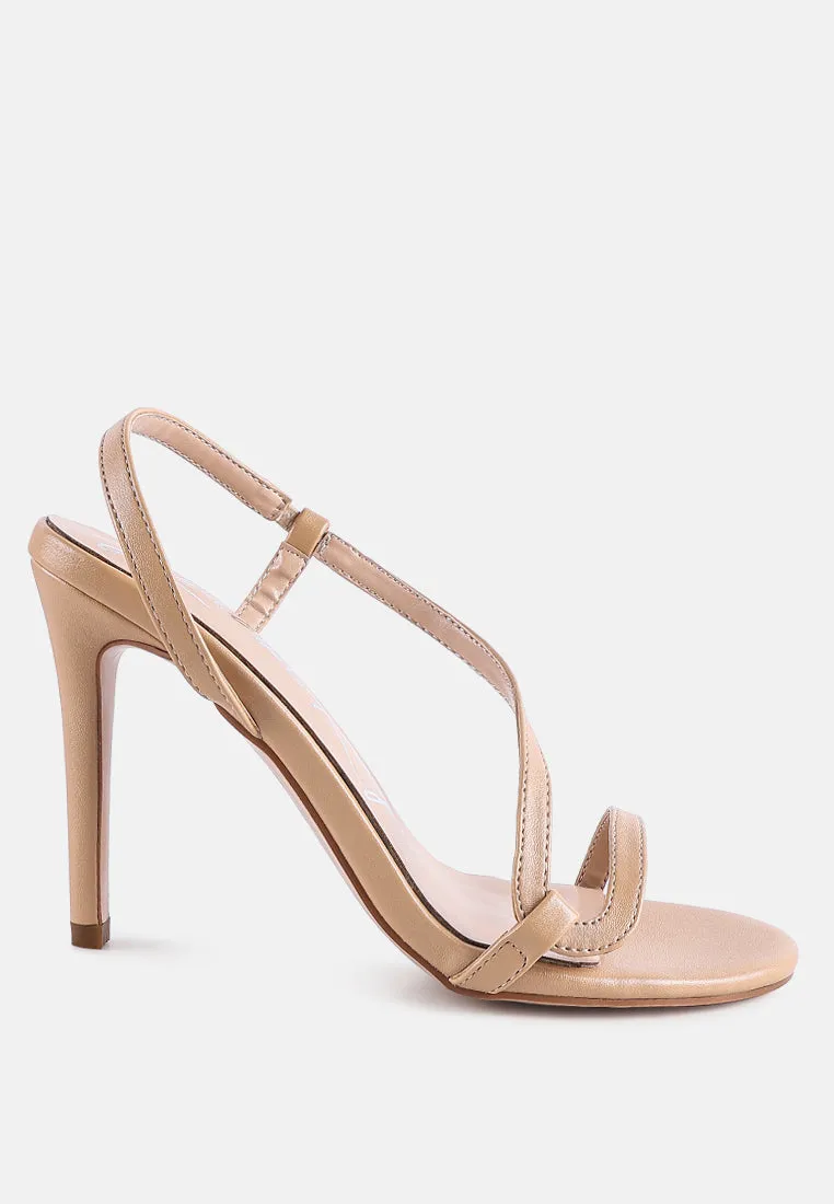 Epoque Heeled Strappy Slingback Sandals by London Rag