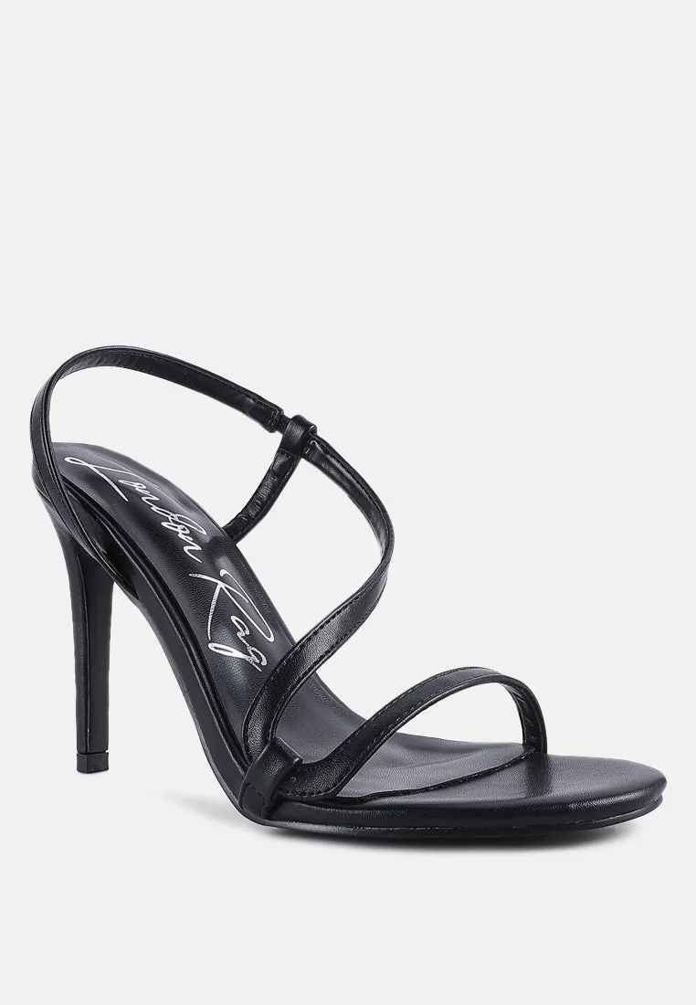 Epoque Heeled Strappy Slingback Sandals by London Rag
