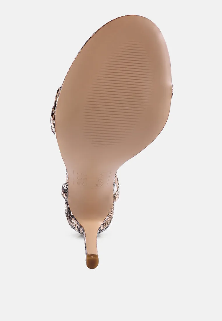 Epoque Heeled Strappy Slingback Sandals by London Rag