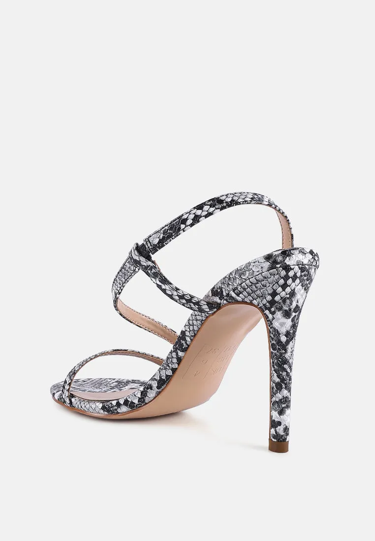 Epoque Heeled Strappy Slingback Sandals by London Rag