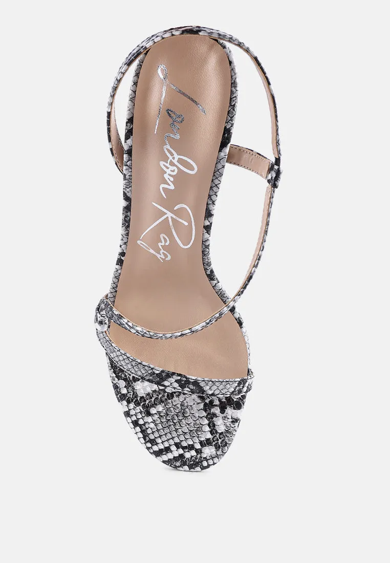 Epoque Heeled Strappy Slingback Sandals by London Rag