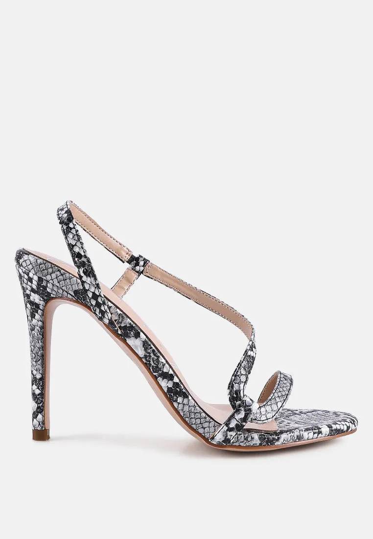 Epoque Heeled Strappy Slingback Sandals by London Rag