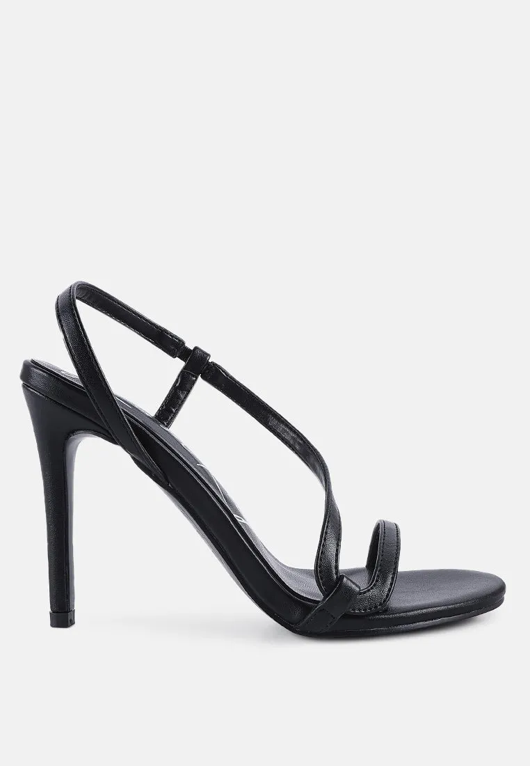 Epoque Heeled Strappy Slingback Sandals by London Rag