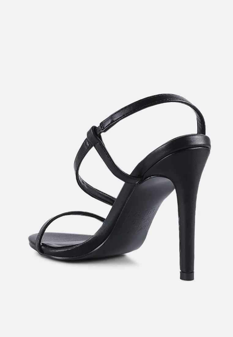 Epoque Heeled Strappy Slingback Sandals by London Rag