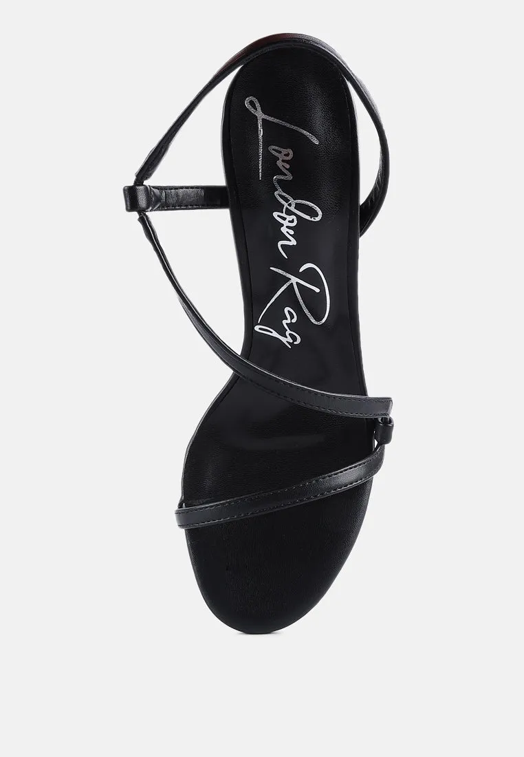 Epoque Heeled Strappy Slingback Sandals by London Rag