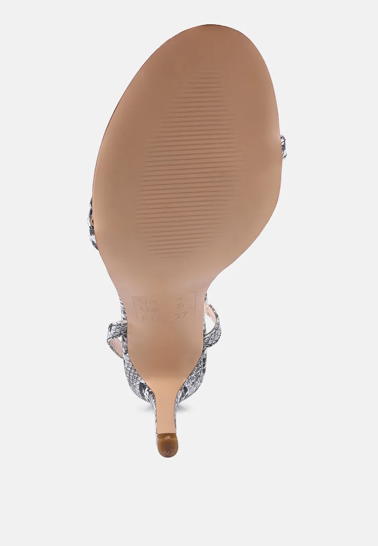 Epoque Heeled Strappy Slingback Sandals by London Rag
