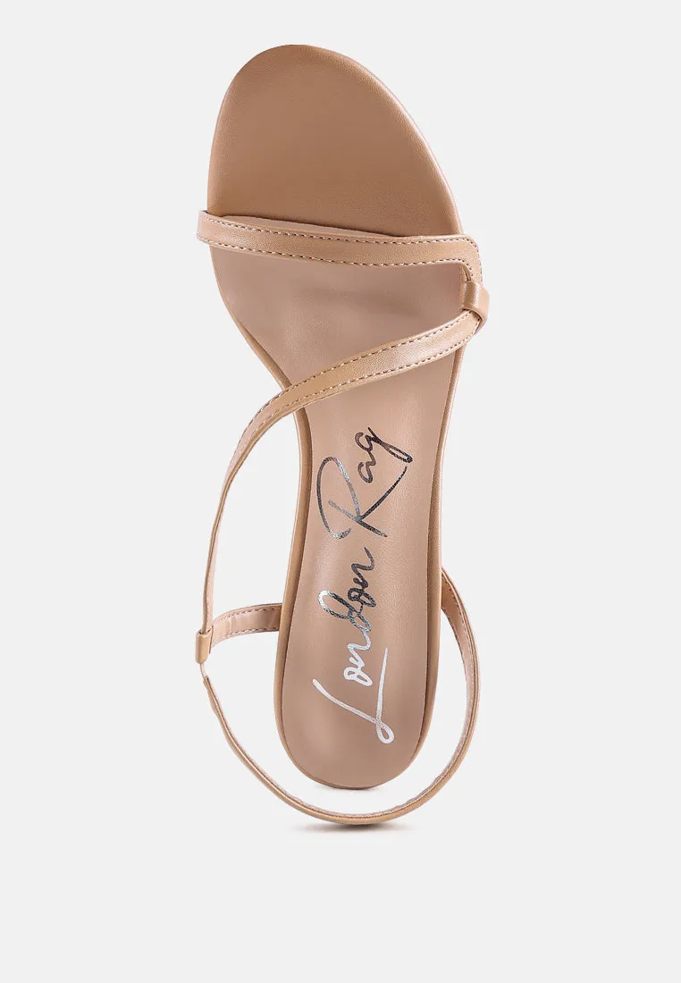 Epoque Heeled Strappy Slingback Sandals by London Rag