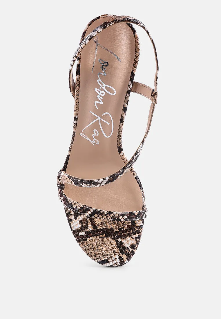 Epoque Heeled Strappy Slingback Sandals by London Rag