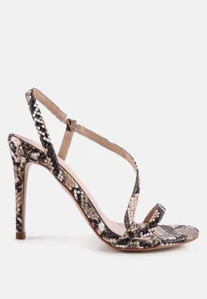 Epoque Heeled Strappy Slingback Sandals by London Rag
