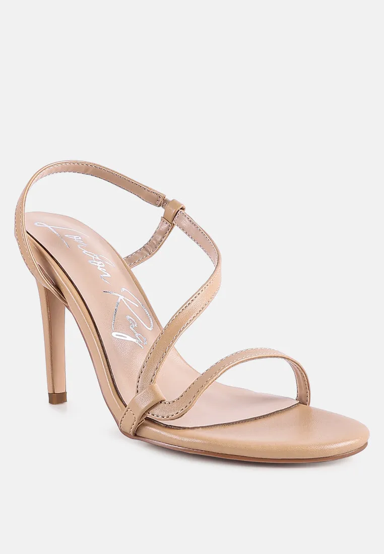 Epoque Heeled Strappy Slingback Sandals by London Rag