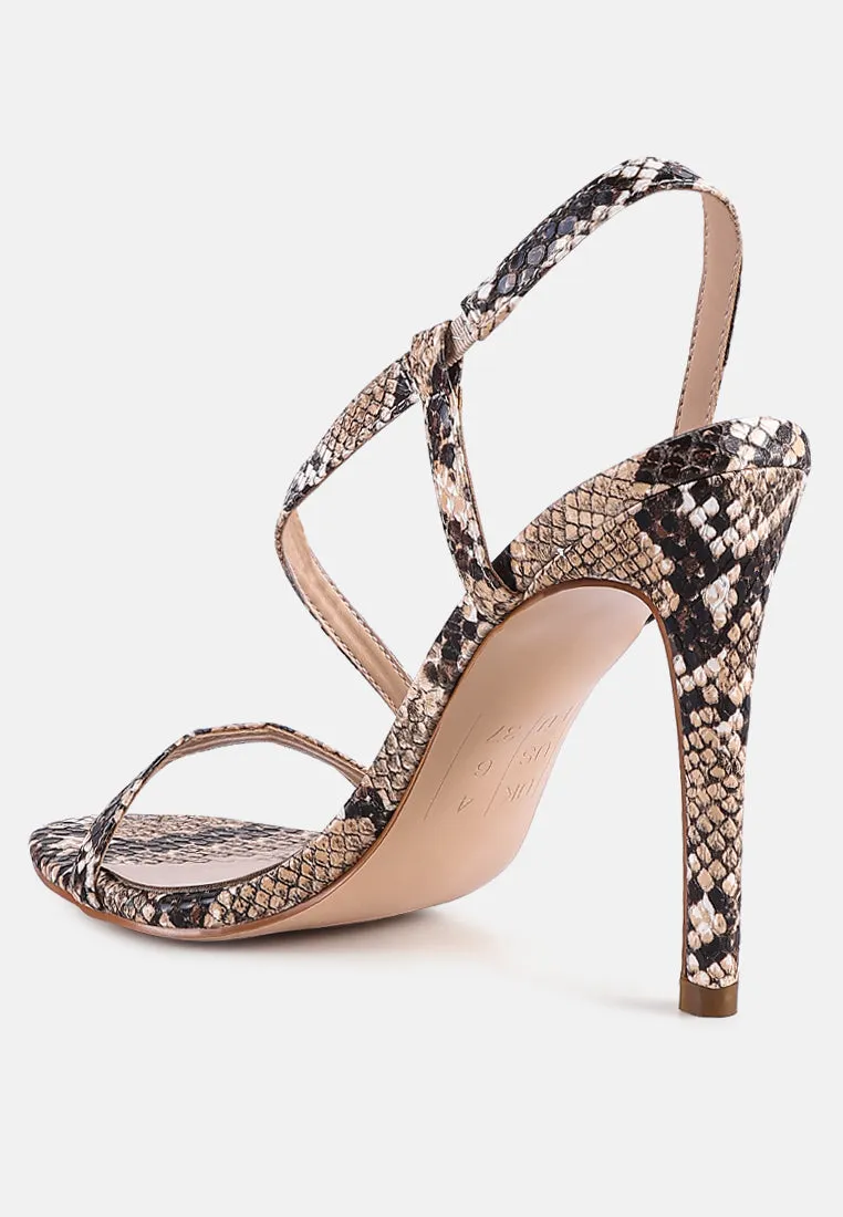 Epoque Heeled Strappy Slingback Sandals by London Rag