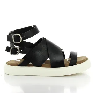 Forte S17-4366 Black Slingback Sandals