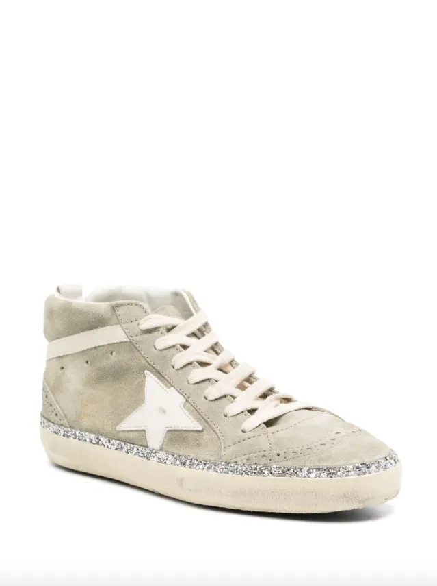 Golden Goose Mid Star suede upper leather sneakers
