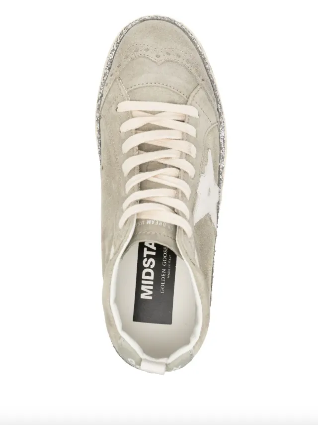 Golden Goose Mid Star suede upper leather sneakers