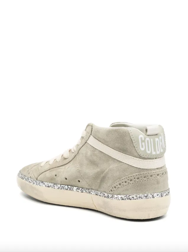 Golden Goose Mid Star suede upper leather sneakers