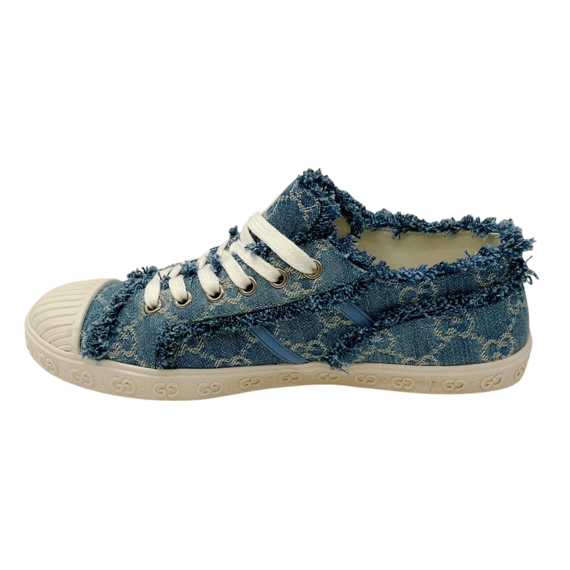 Gucci Light Blue Denim GG Low-Top Sneaker