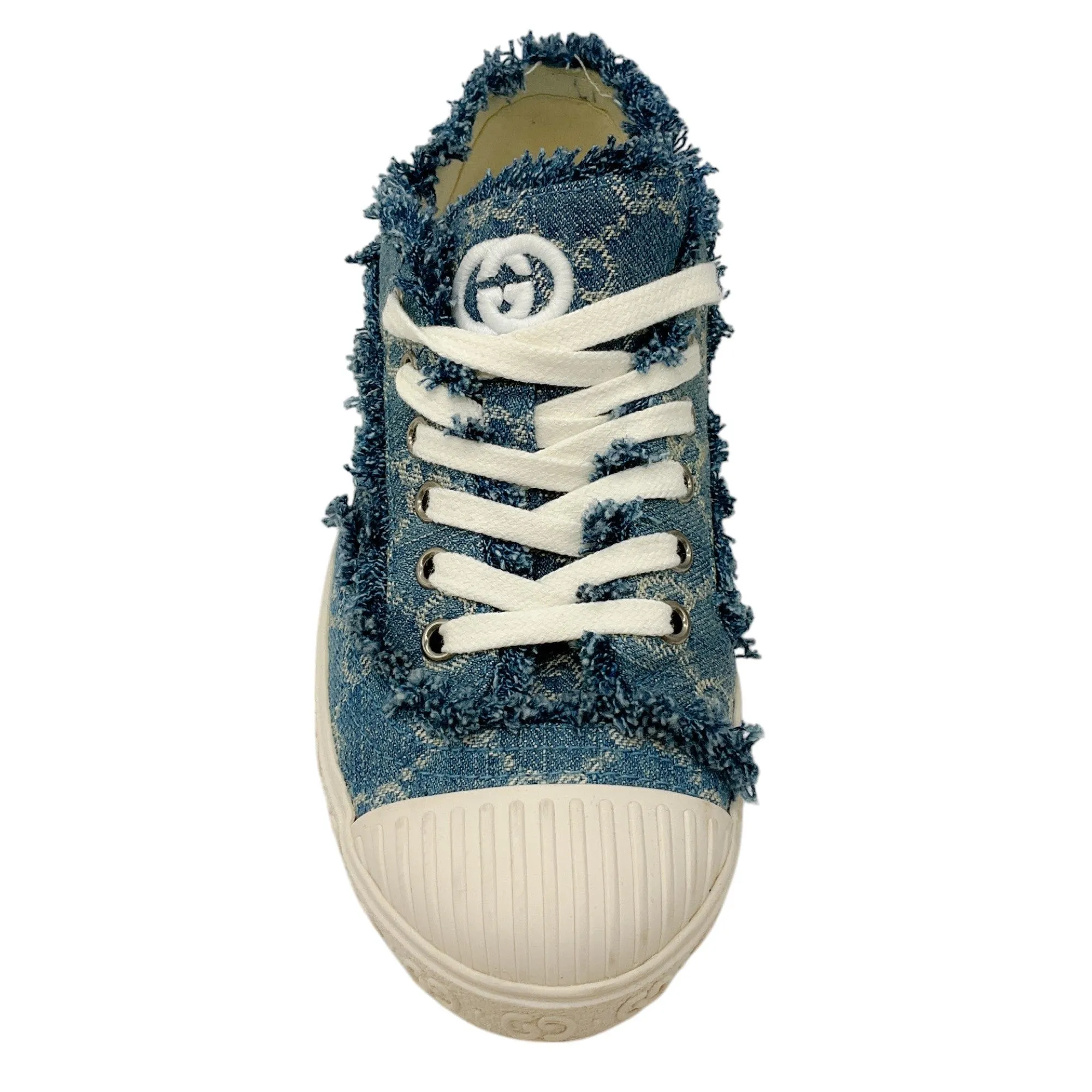 Gucci Light Blue Denim GG Low-Top Sneaker