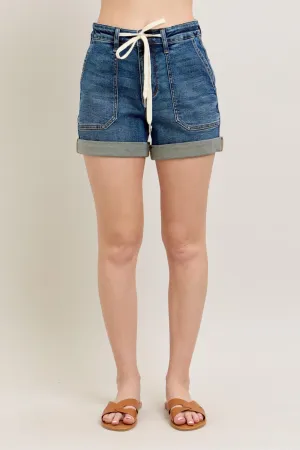 High Rise Jogger Cuff Judy Blue Shorts