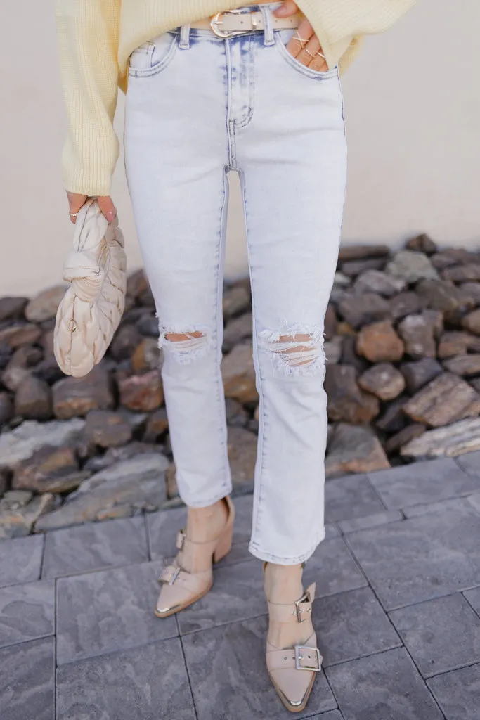 Kancan Cloudline Distressed Straight-Leg Jeans