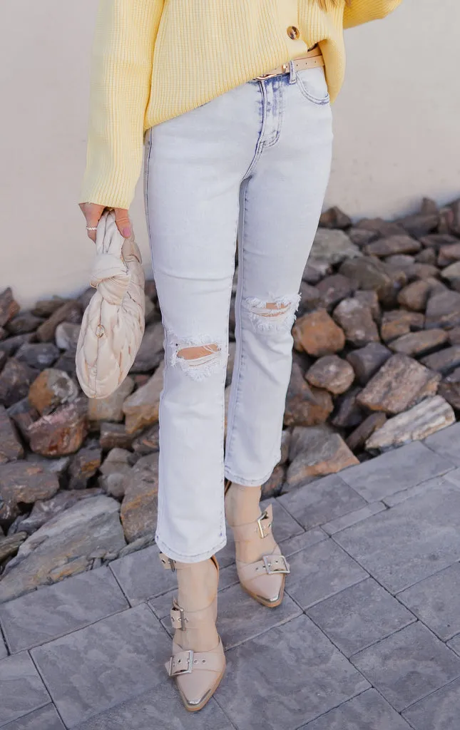 Kancan Cloudline Distressed Straight-Leg Jeans