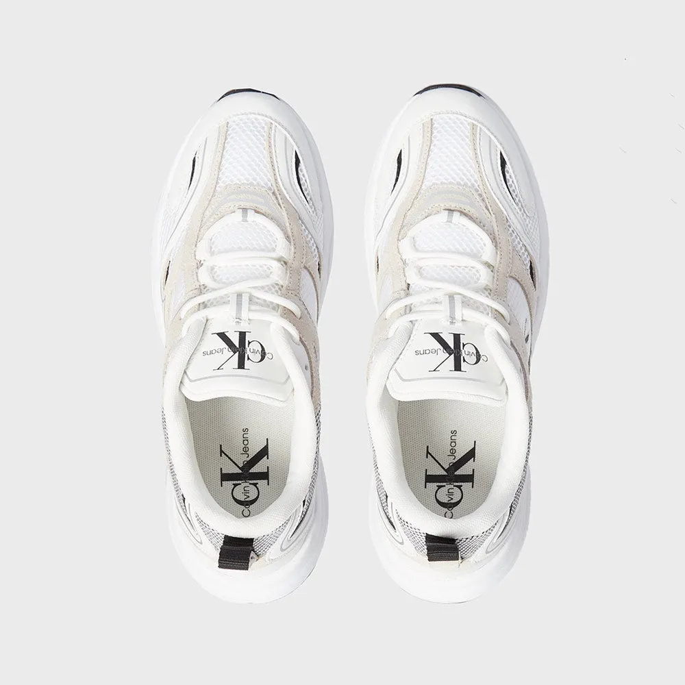 Mesh Retro Tennis Sneaker- White Multi