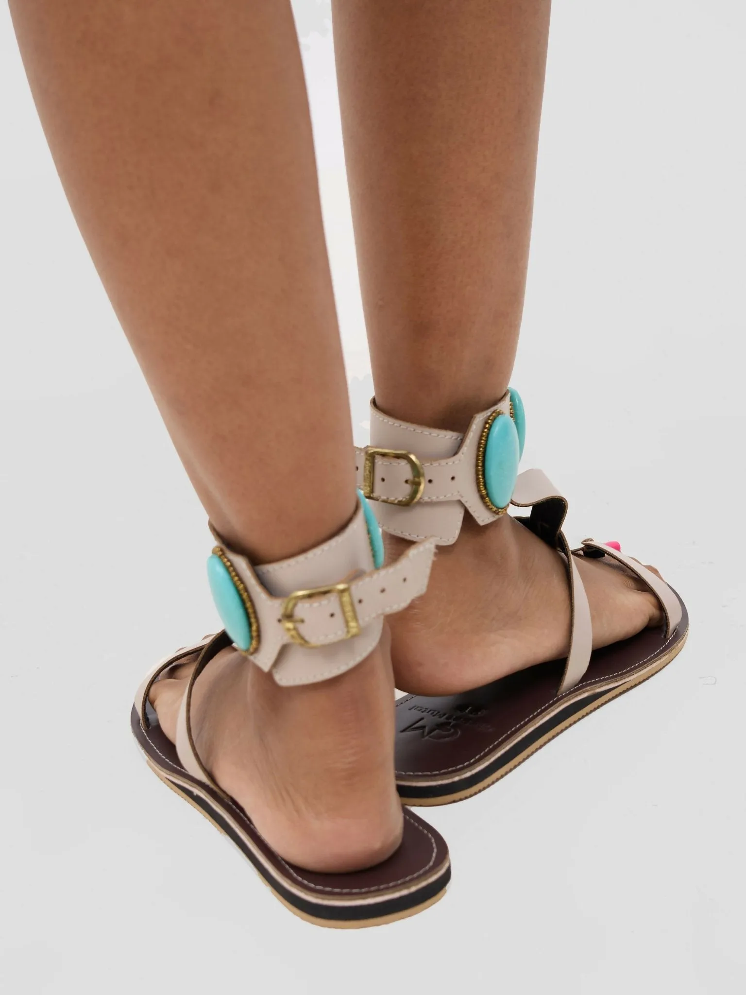 Mtwapa Sandal - Cream / Blue