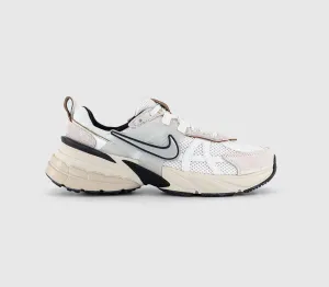 Nike V2K Run Trainers Summit White Chrome White Light Orewood Brown Uk Size 5