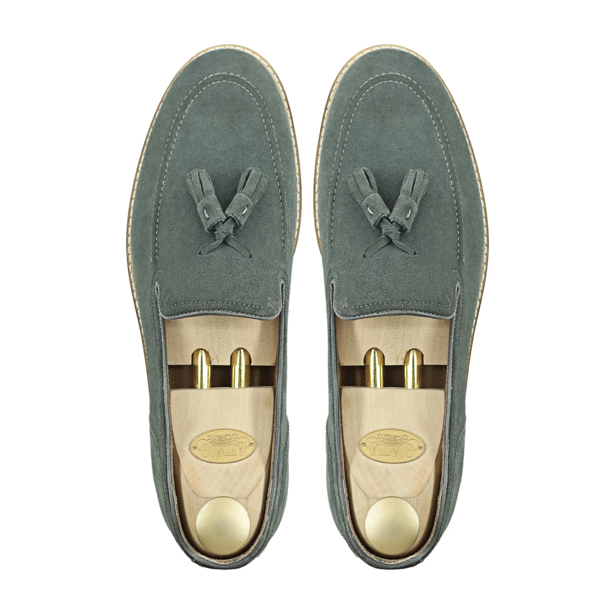Palmer - Men's Charcoal Gray Kid Suede Loafer