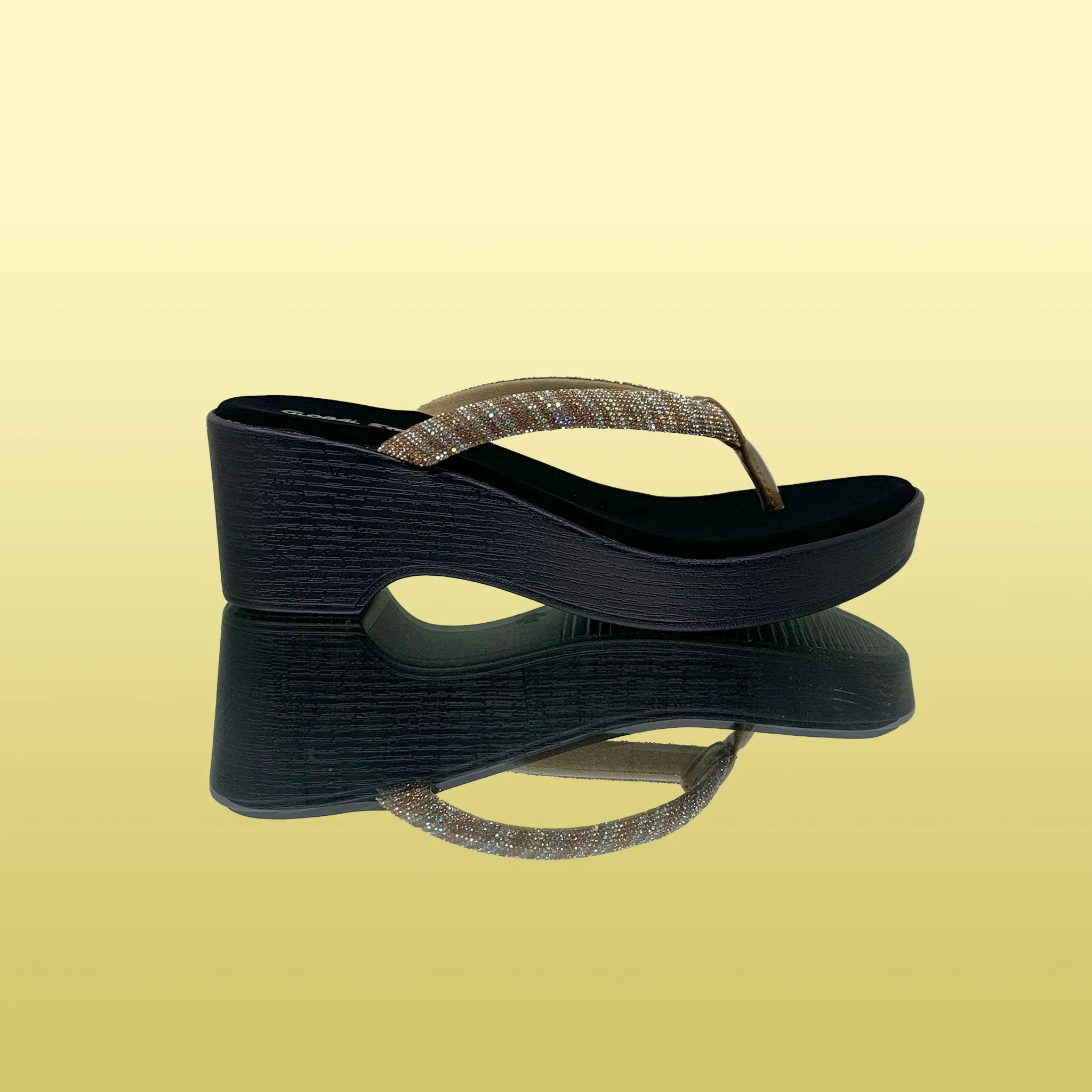 Rhinestone Wedge Sandals