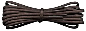 Round 3 mm Dark Brown waxed cotton shoelaces
