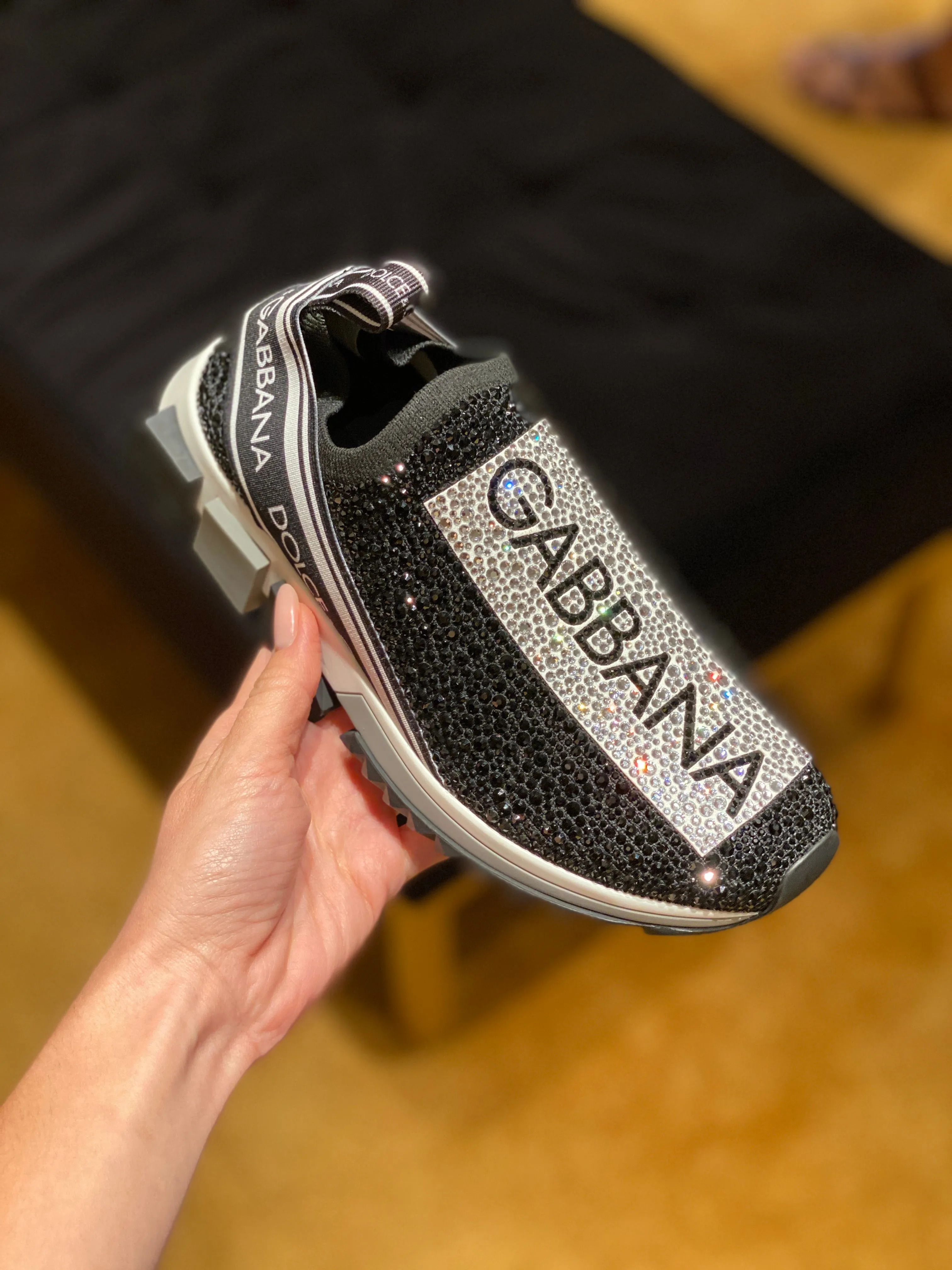 Sorrento glitter trainers - Black