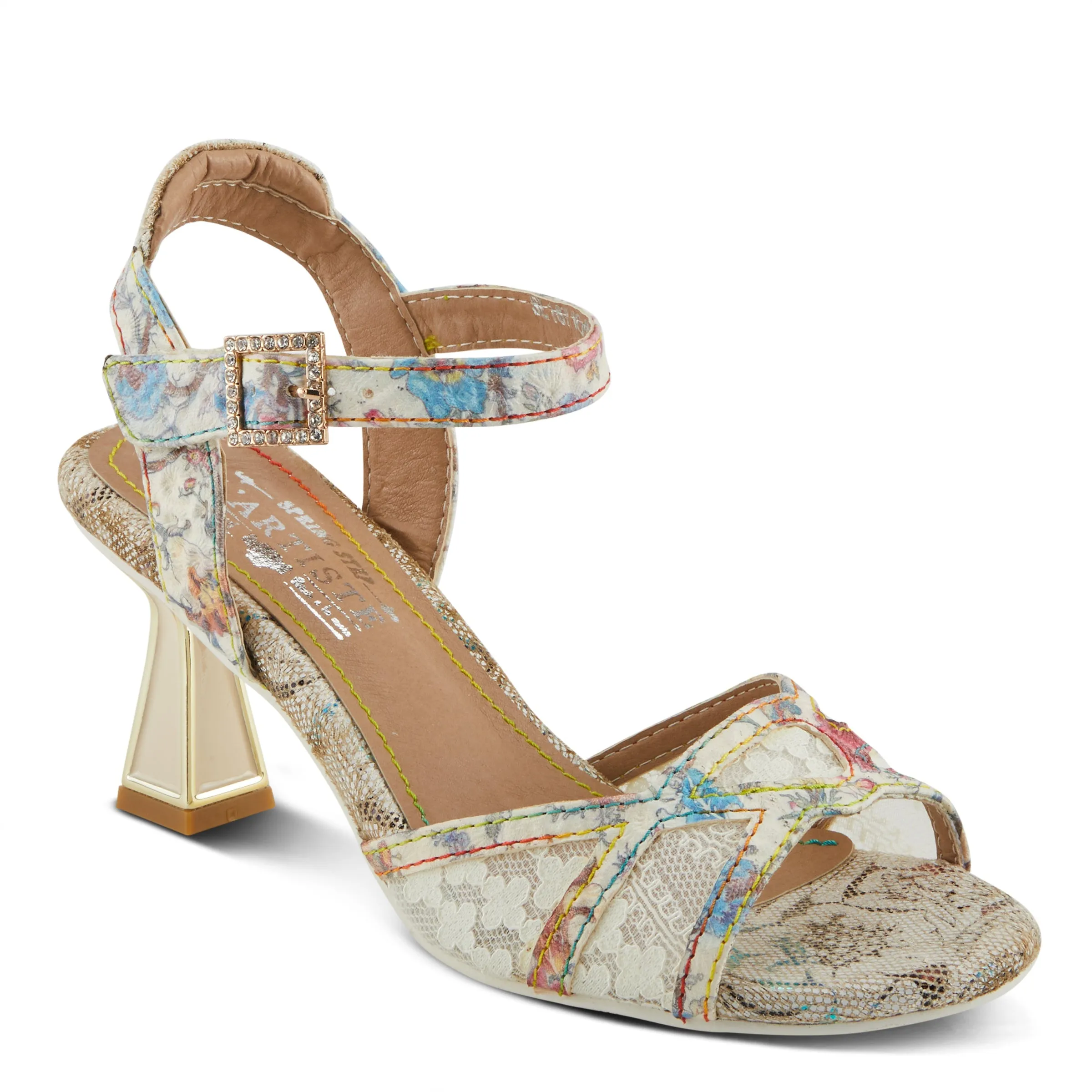 Spring Step Shoes L'Artiste Chatel Sandals Women's Leather Open Toe 3" Heel