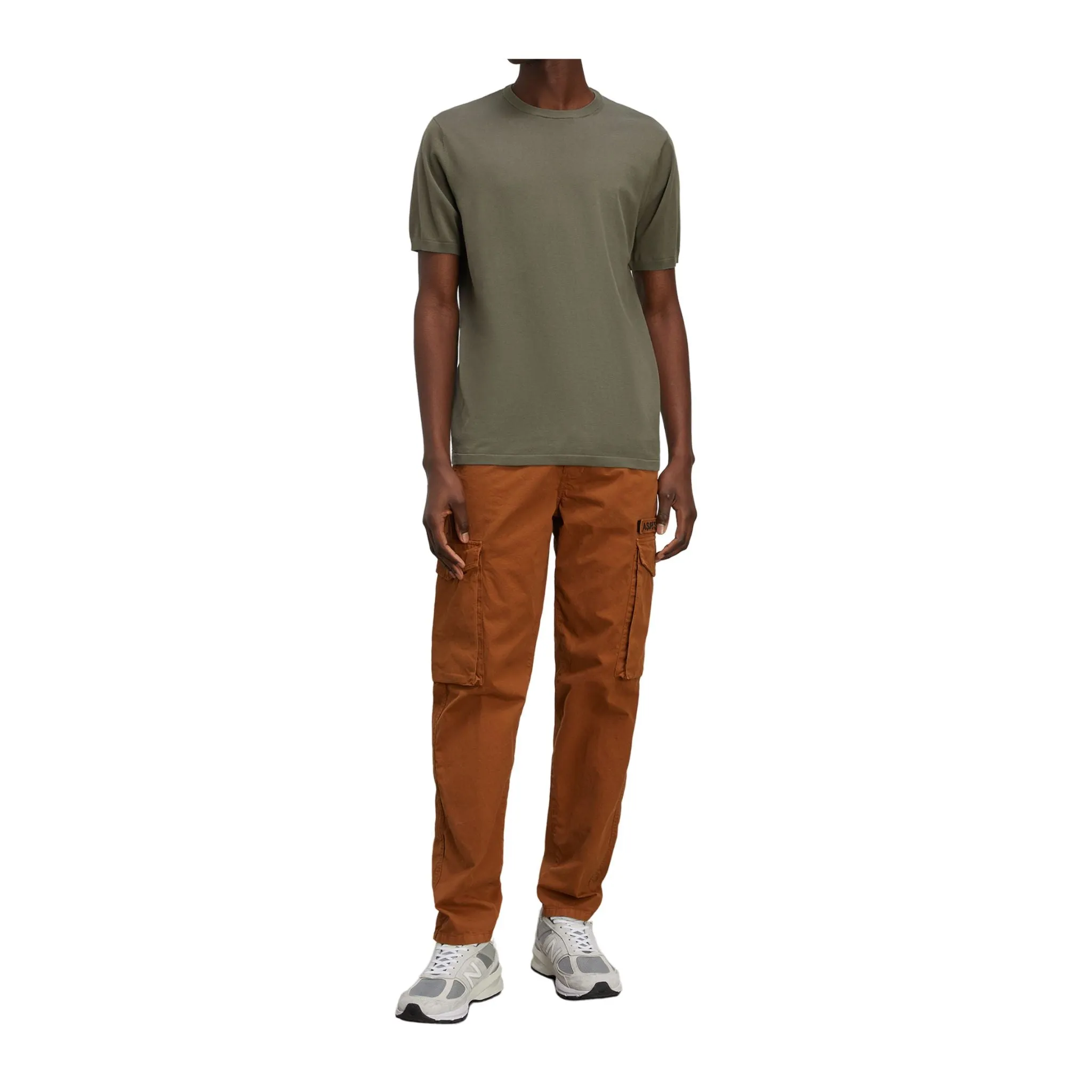 T-shirt Uomo basic Verde a girocollo