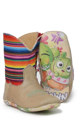 Tin Haul Infant Unisex Brilliant Homegrown Cactus Multi-Color Leather Cowboy Boots