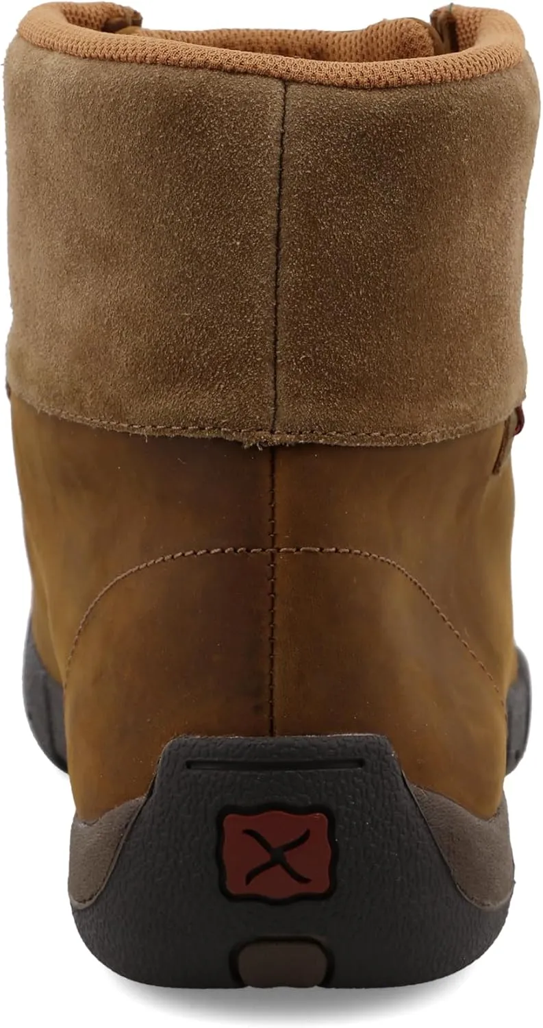 Twisted X Men's Moc Toe Boots, 6" Leather Driving Moc and Work Boots for Men with Alloy Safety Toe, Anti-Slip Outsole, Washable Footbed, and Composite Insole